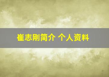 崔志刚简介 个人资料